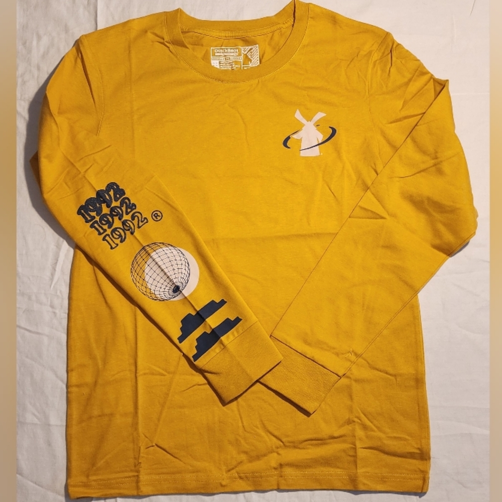 UNISEX 1992 yellow mustard color Dutch bros coffee